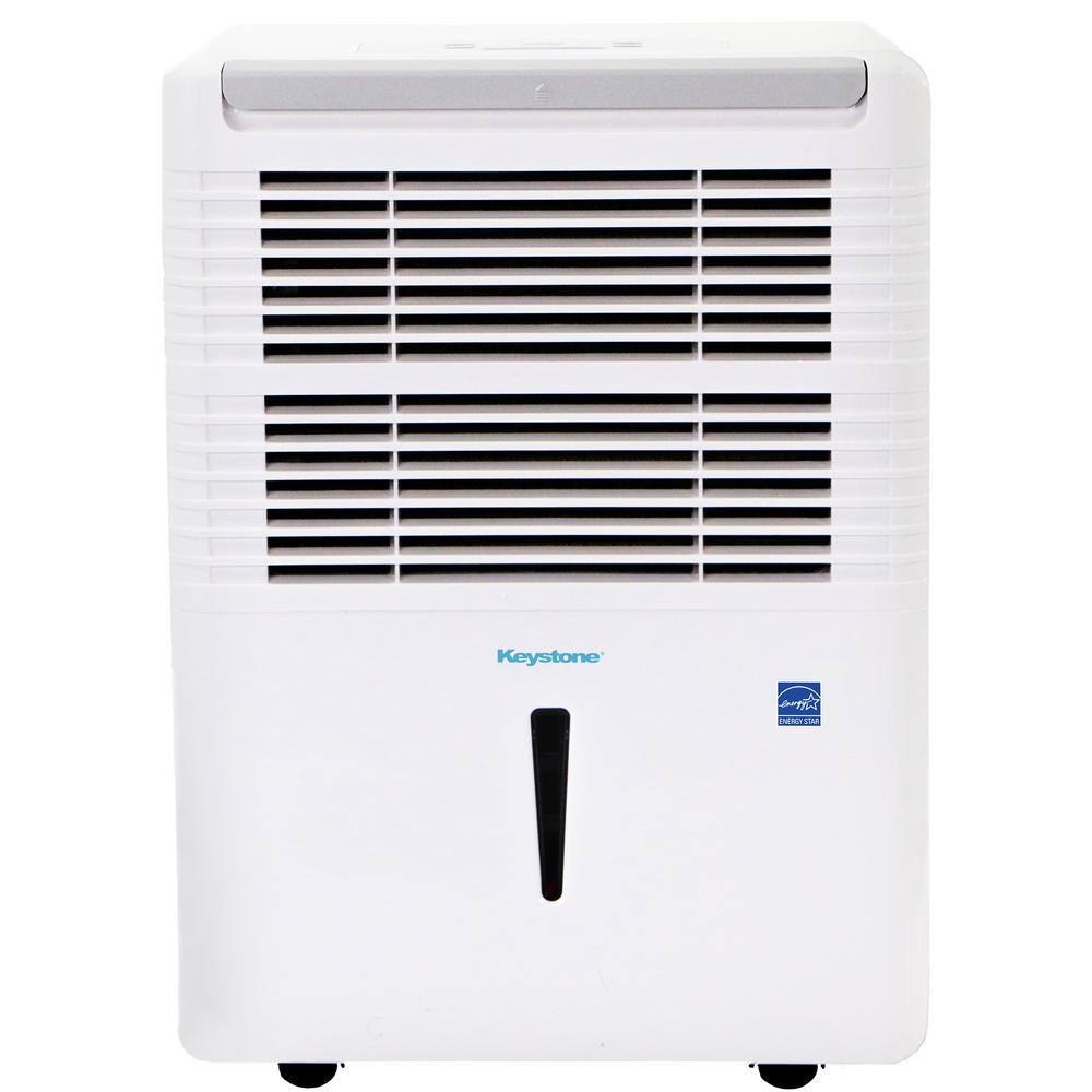 Keystone KSTAD224D Energy Star 22 Pint Dehumidifier for up to 1.500 Sq.Ft. LED Display Timer Portable w/ Wheels Auto-Shutoff