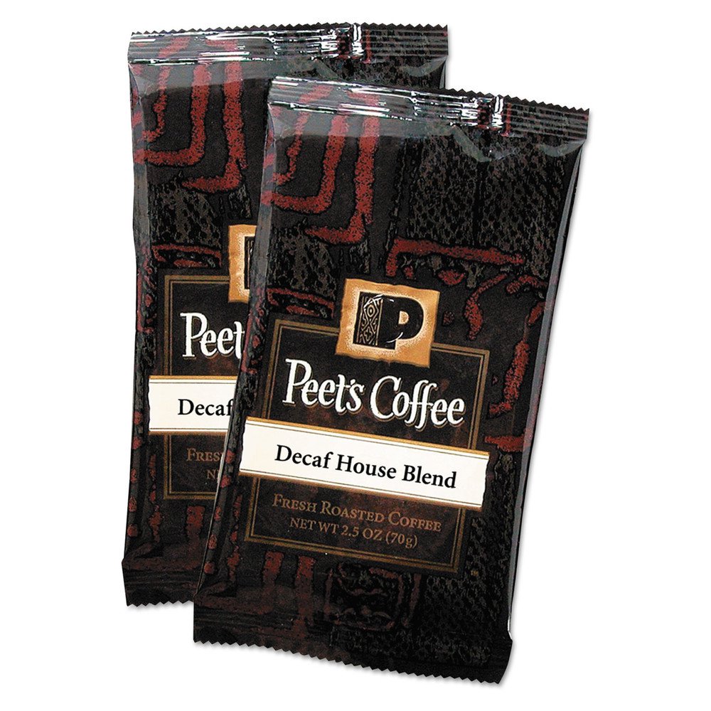 Peet-s Coffee and Tea Coffee Portion Packs House Blend Decaf. 2.5 oz. 18/Box