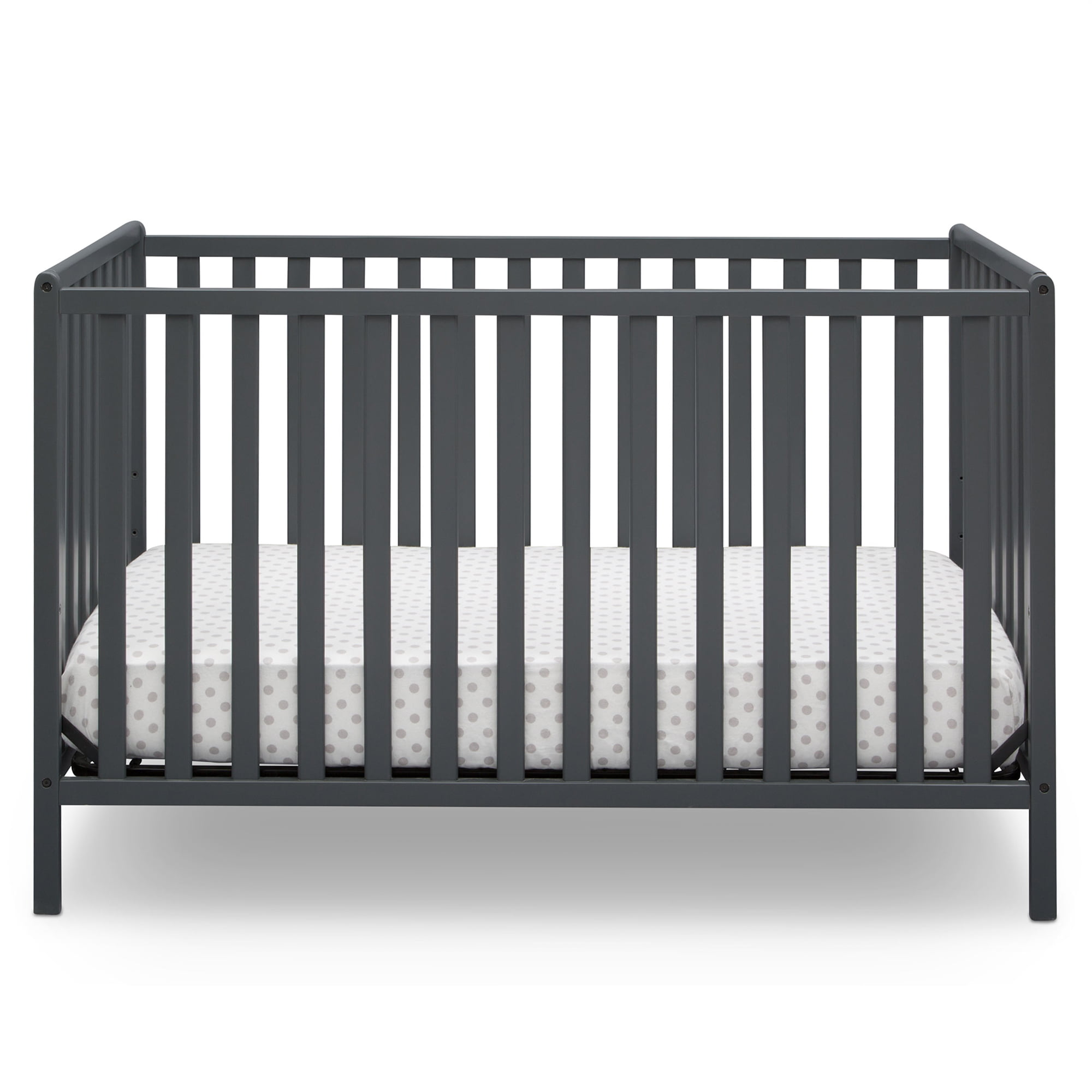 Delta Children Heartland 4-in-1 Convertible Baby Crib. Charcoal Gray