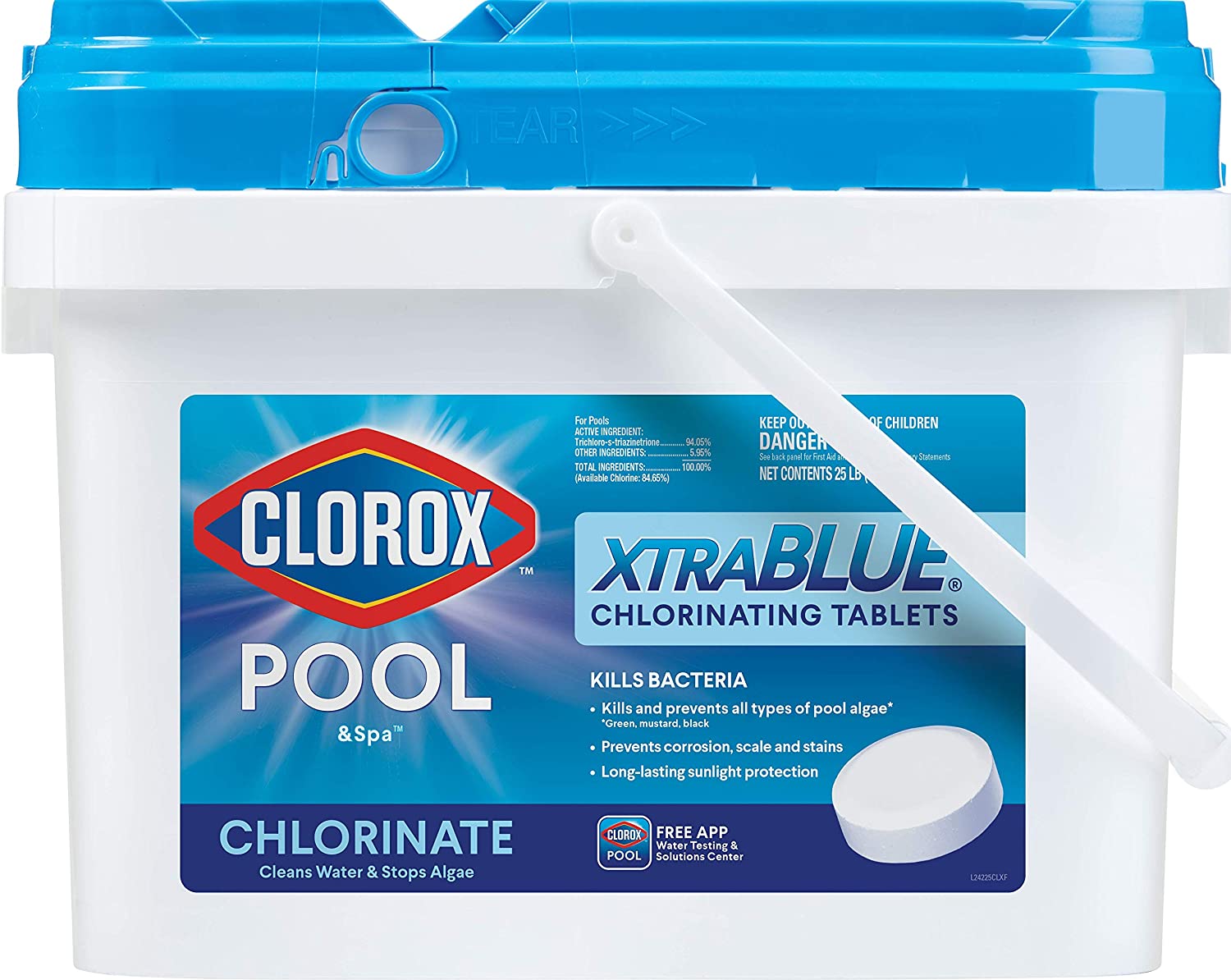 Clorox Pool&Spa XtraBlue 3″ Long Lasting Chlorinating Tablets 25 lb