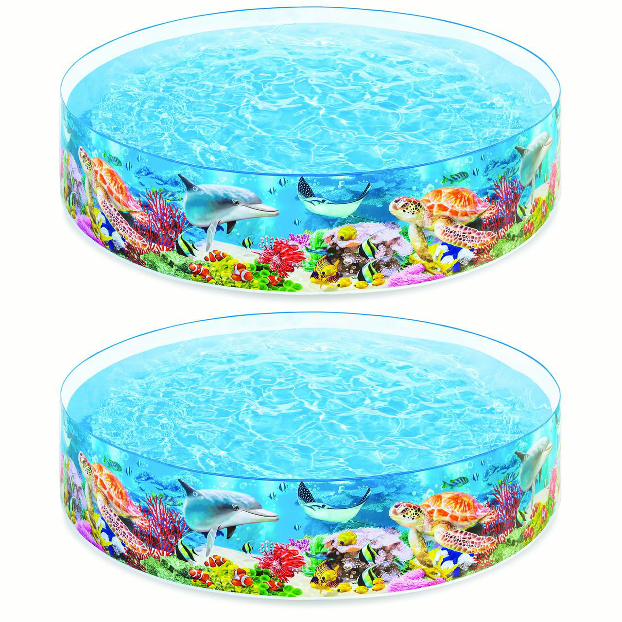 Intex SnapSet Kiddie 8 x 8′ Instant Swimming Pool. Deep Sea Blue (2 Pack)