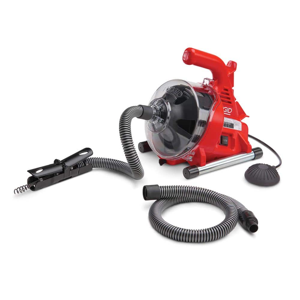 RIDGID 55808 PowerClear 120-Volt Drain Cleaning Snake Auger Machine for Heavy Duty Pipe Cleaning for Tubs. Showers. and Sinks