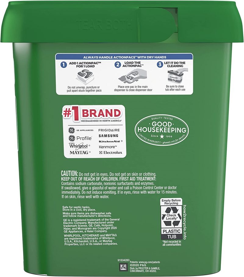 Cascade Complete Dishwasher - Pods. 78 Count (Packaging May Vary)