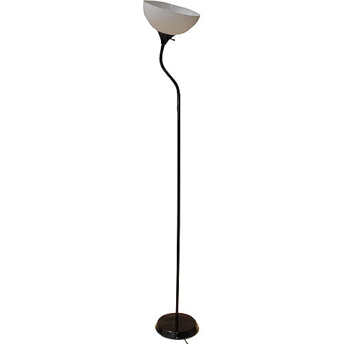Mainstays 71” Jelly Gooseneck Floor Lamp. Black