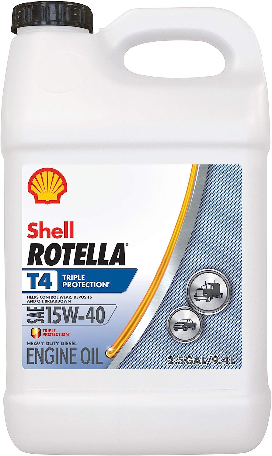 Shell Rotella T4 Triple Protection Conventional 15W-40 Diesel Engine Oil (2.5-Gallon. Single)
