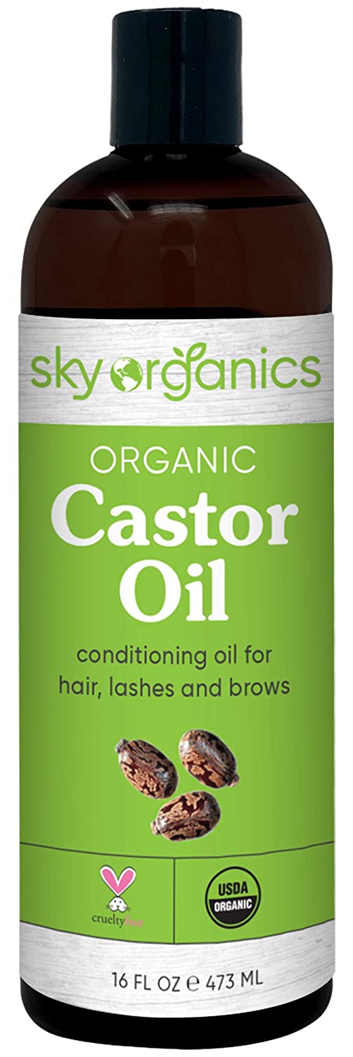 Castor Oil USDA Organic Cold-Pressed 100% Pure Hexane-Free - Conditioning Hair