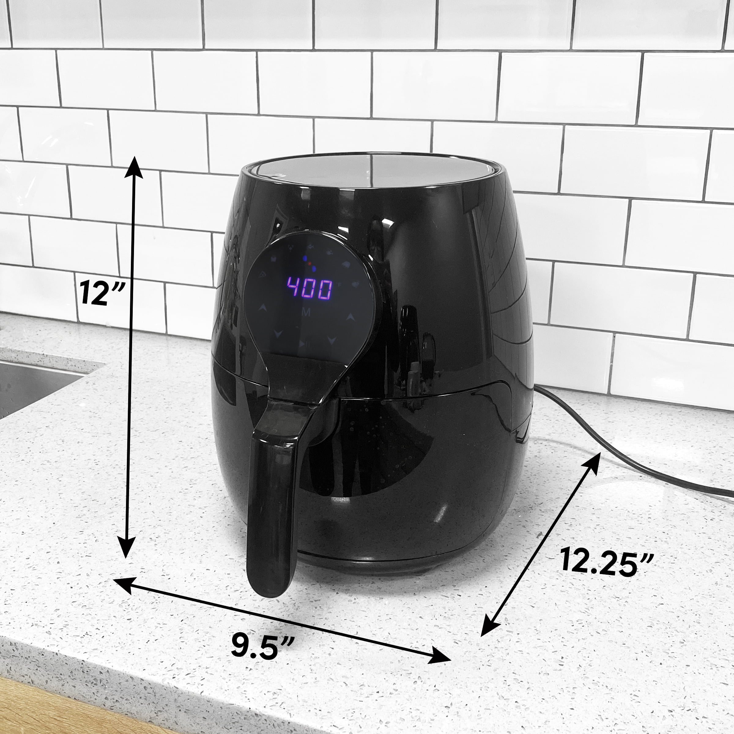 Elite Gourmet 5.3 Qt. Air Fryer (black)