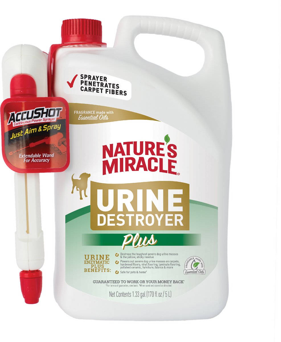Nature-s Miracle Dog Urine Destroyer Accushot Spray. 1.3-gal bottle