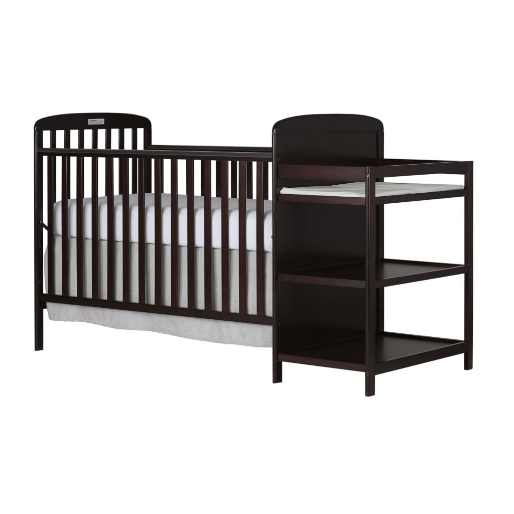 Dream On Me Anna 3-in-1 Full Size Crib and Changing Table Combo in Espresso