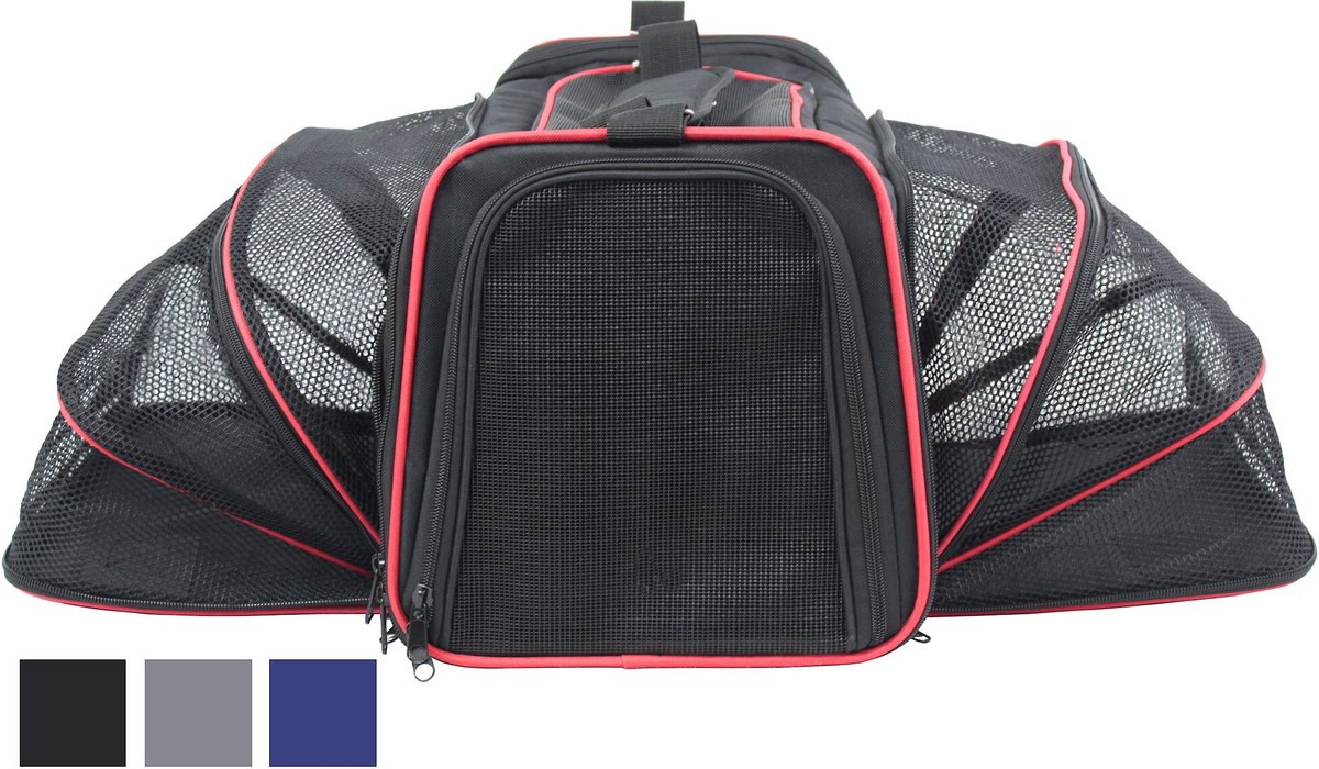 EliteField Expandable Soft Airline-Approved Pet Carrier Bag. Black