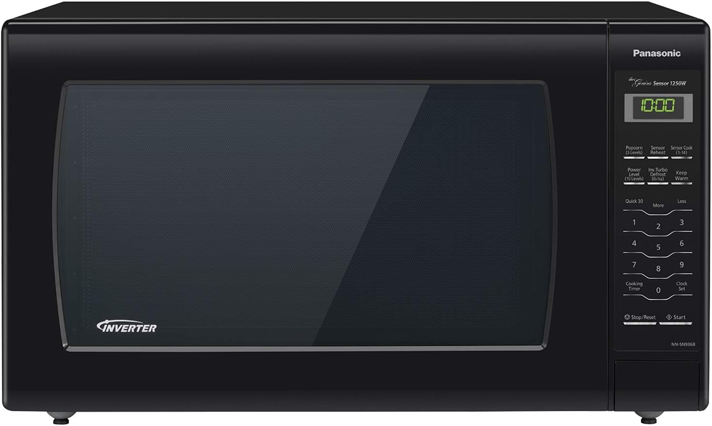 Panasonic Microwave Oven NN-SN936B Black Countertop with Inverter Technology and Genius Sensor. 2.2 Cubic Foot. 1250W
