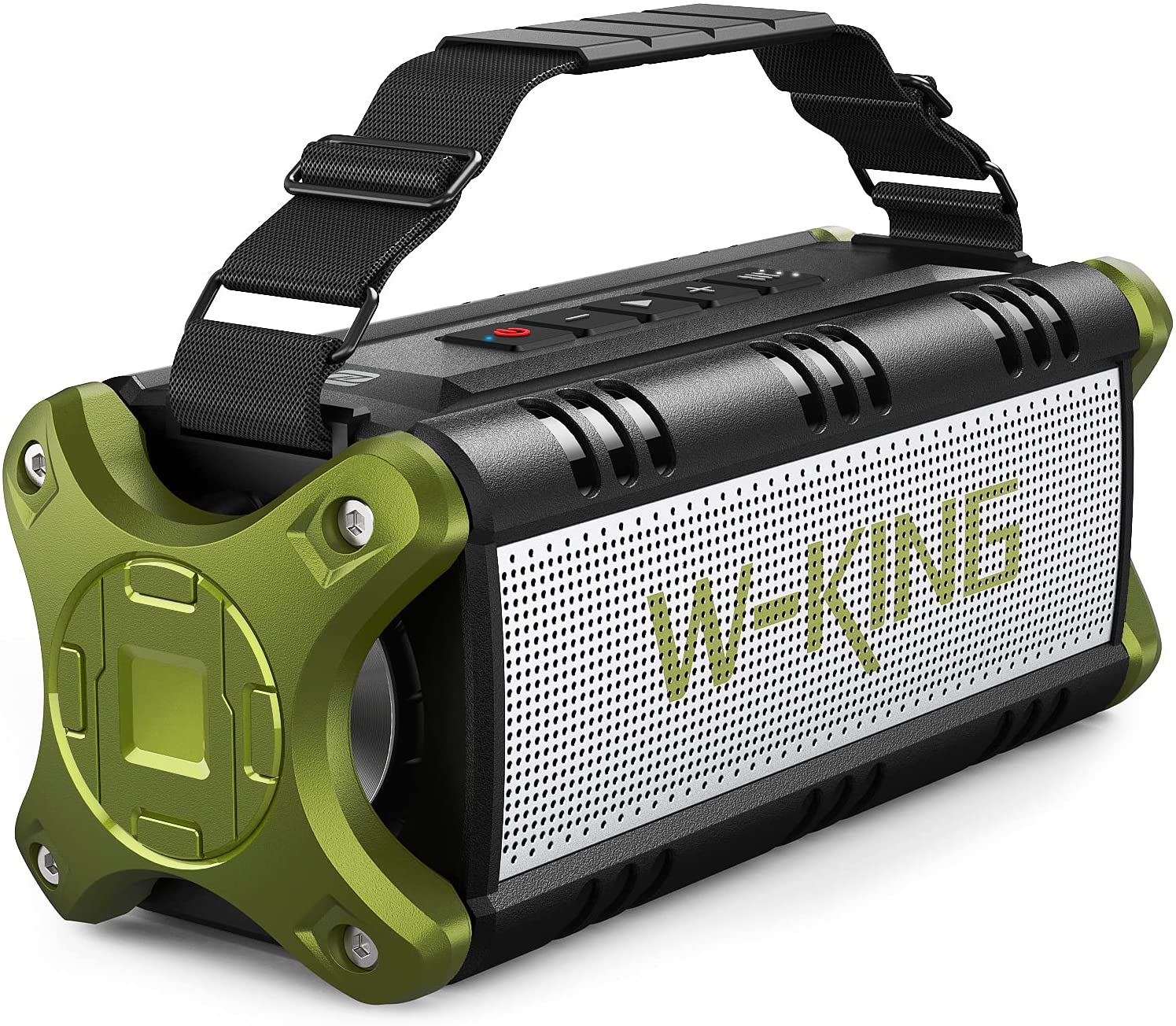 Bluetooth Speakers. W-KING 50W Deep Bass Portable Loud Bluetooth Speaker. IPX6 Waterproof Outdoor Speaker with HD Stereo Sound/Wireless Two Pairing/2-Equalizer/Power Bank/30H Playtime/TF Card/AUX/NFC