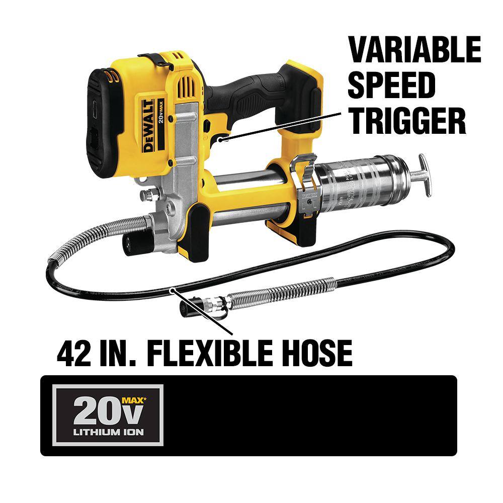 DEWALT DCGG571B 20V MAX Cordless 10.000 PSI Variable Speed Grease Gun (Tool Only)