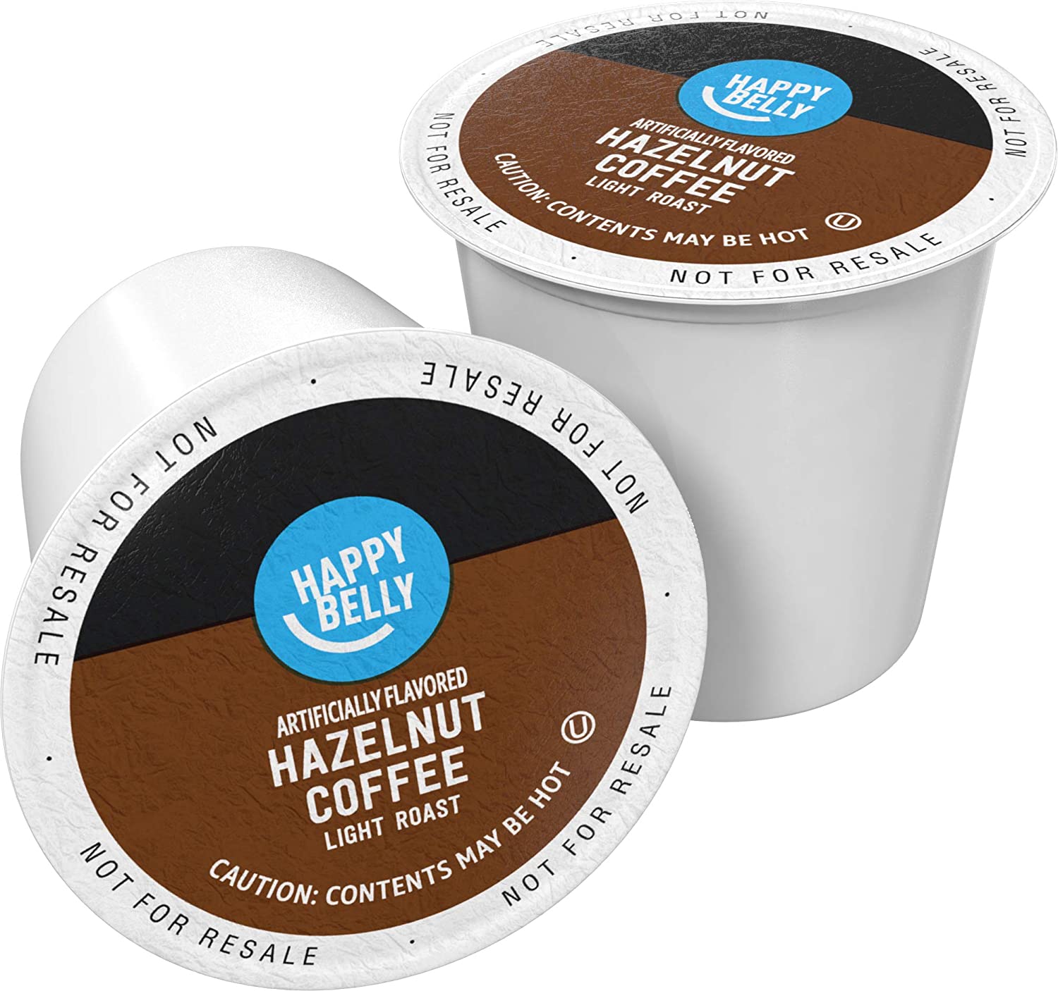 Happy Belly 100 Ct. Light Roast Coffee Pods Hazelnut Flavored Compatible with Keurig 2.0 K-Cup Brewers