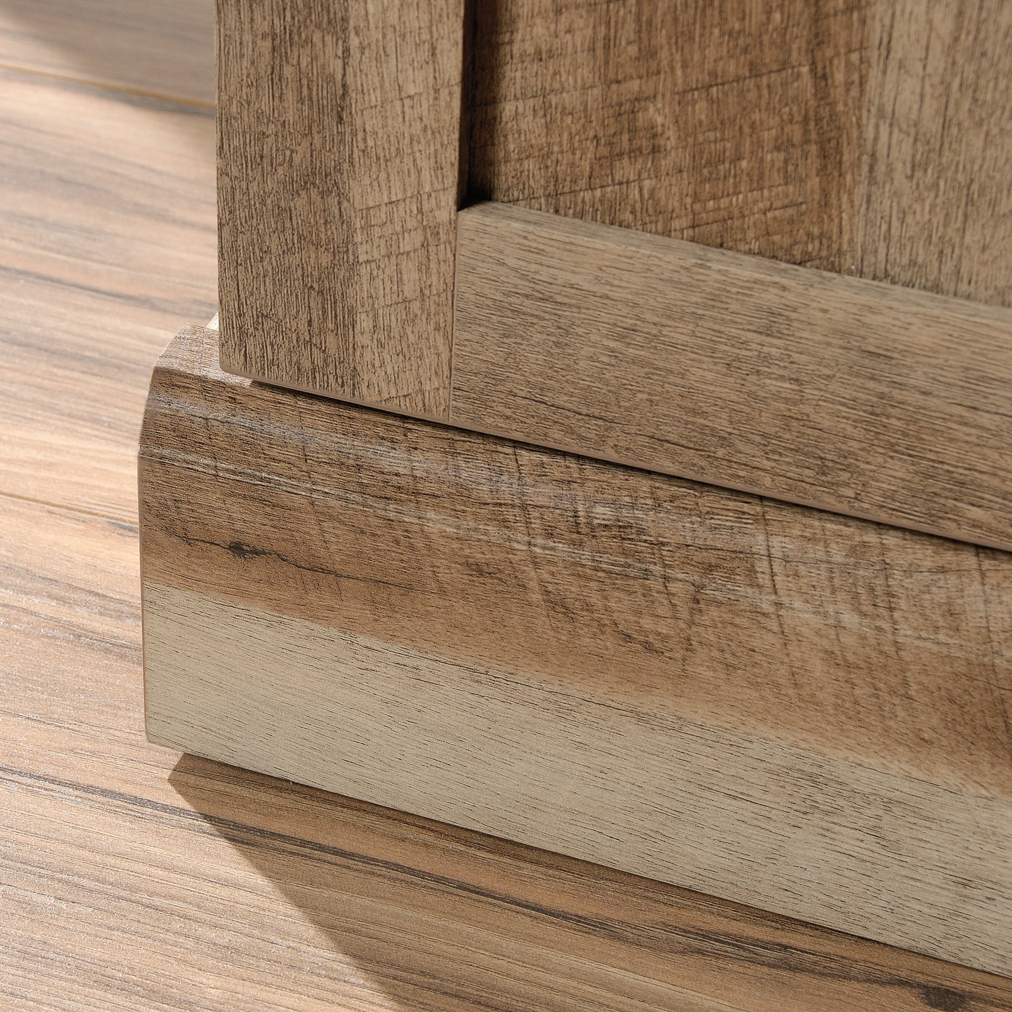 Sauder Cannery Bridge Fireplace TV Stand. for TVs up to 60″. Lintel Oak Finish