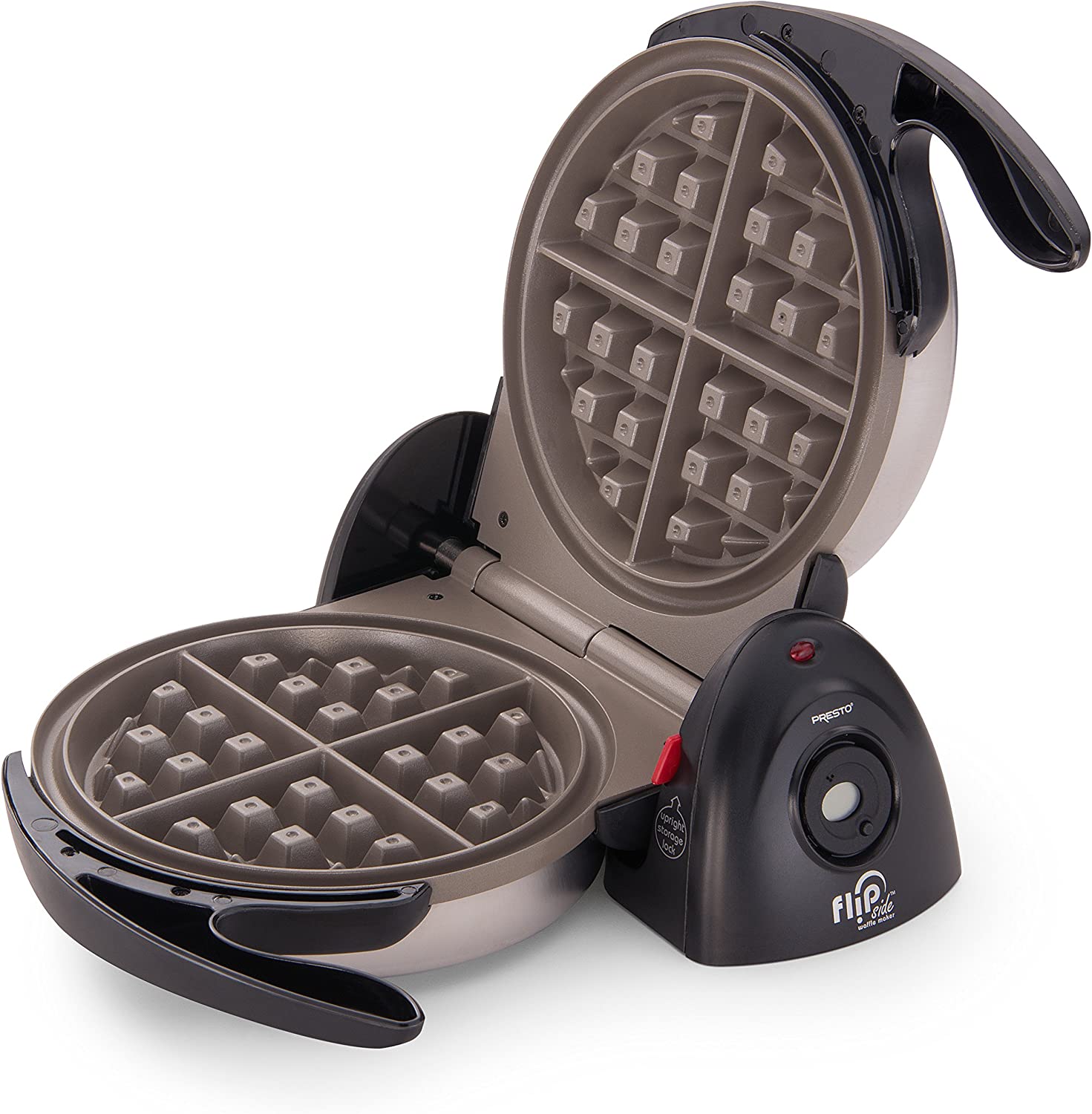 Presto 03510 Ceramic FlipSide Belgian Waffle Maker.Black