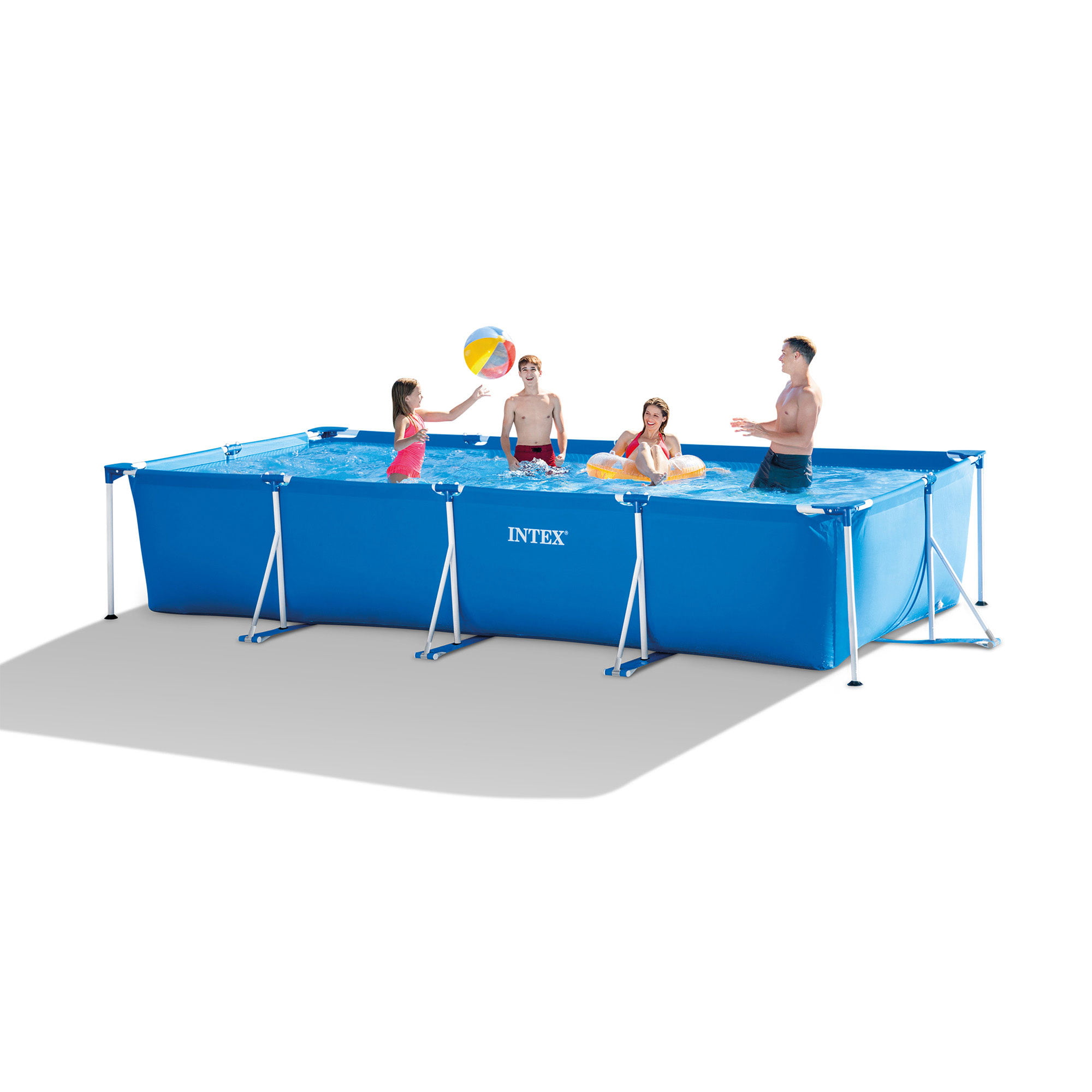 Intex 14.75′ x 33″ Rectangular Frame Above Ground Outdoor Swimming Pool