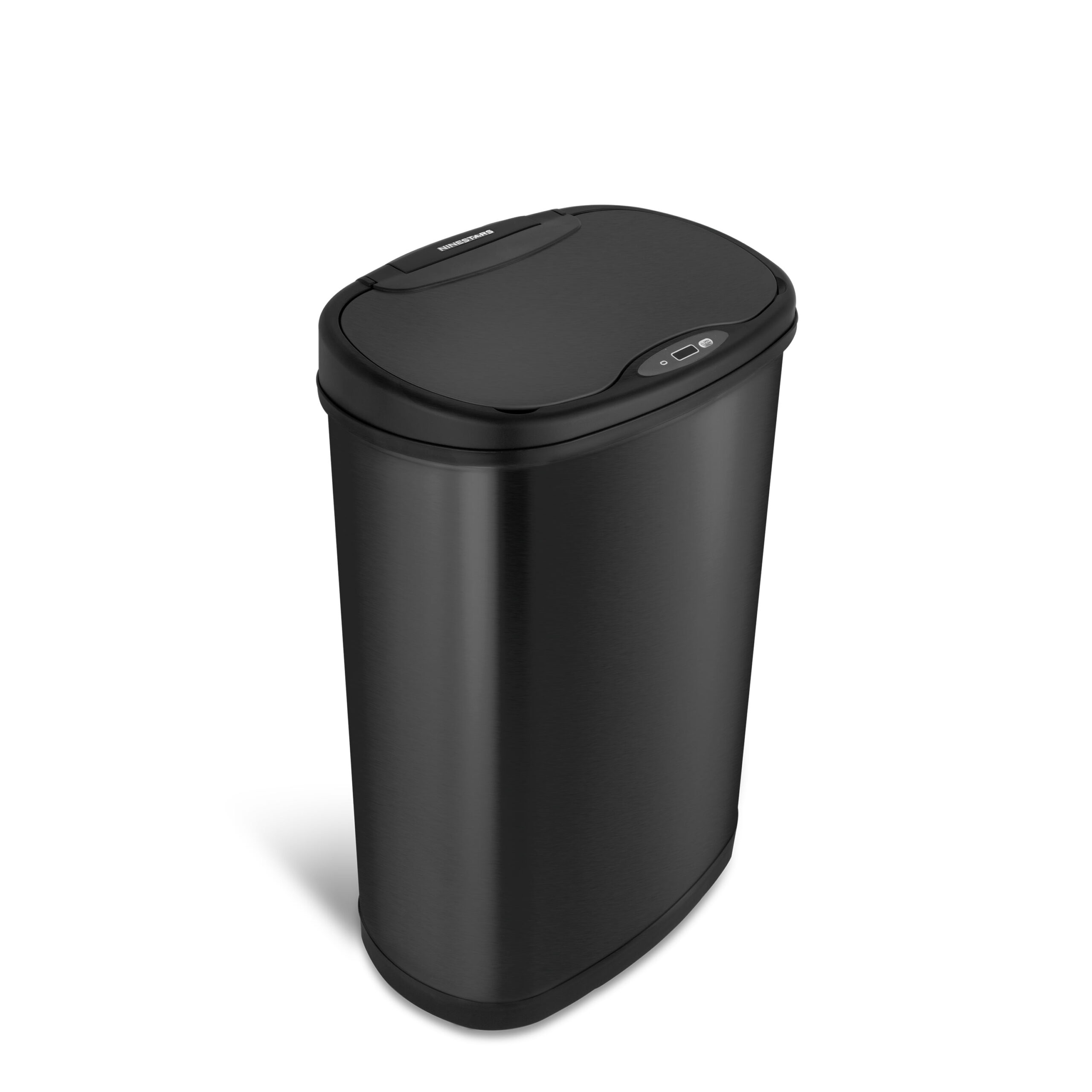 Nine Stars 13.2 Gallon Trash Can. Motion Sensor Kitchen Trash Can. Black Stainless Steel