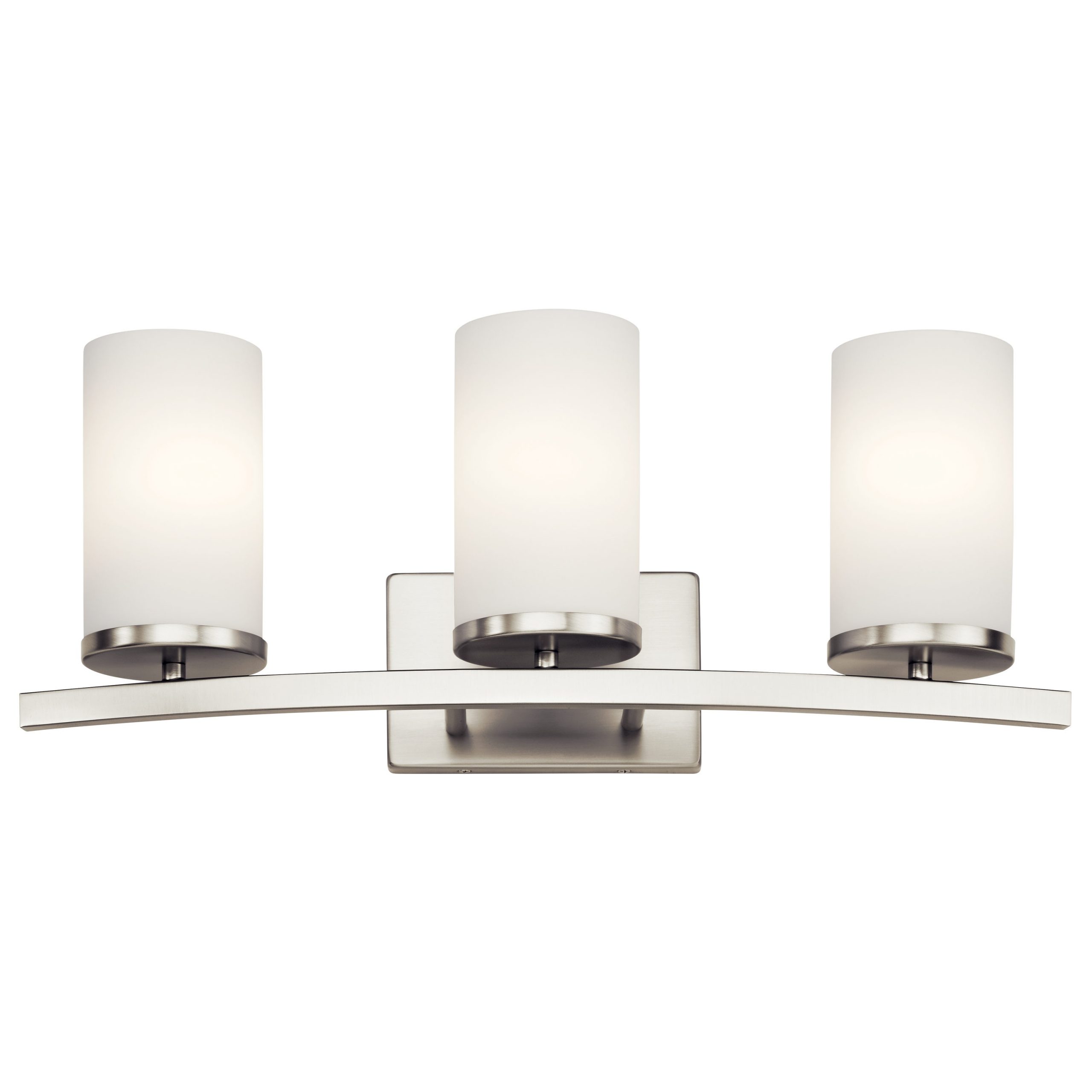 Kichler 45497NI Crosby 23-in 3-Light Brushed Nickel Modern/Contemporary Vanity Light
