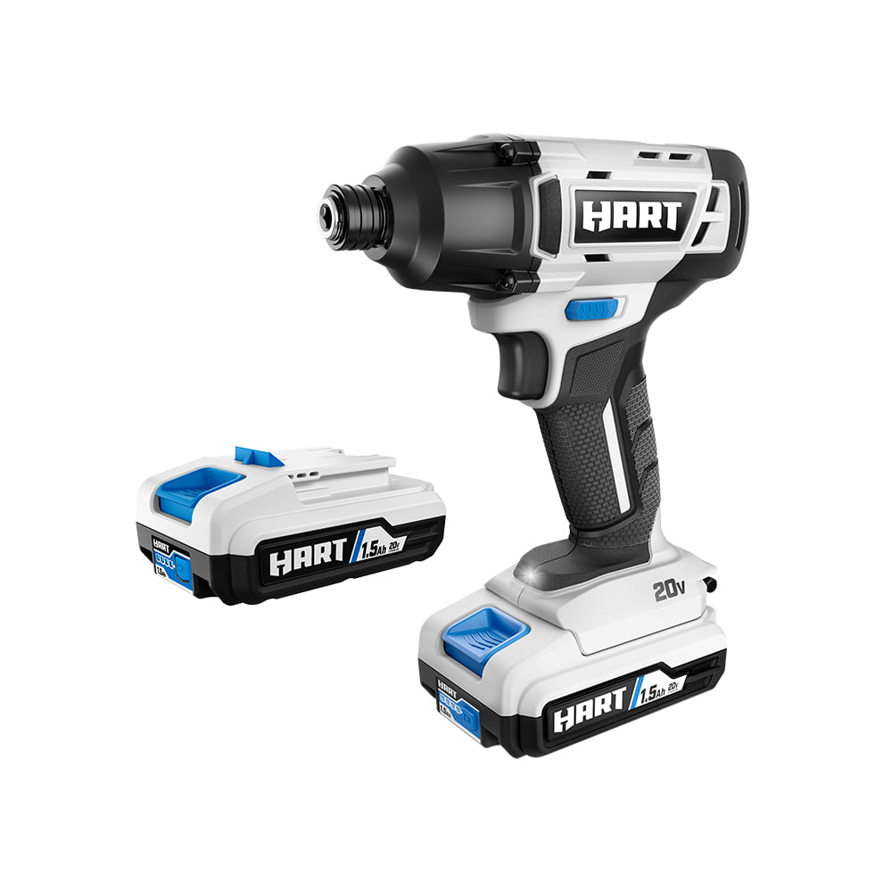 HART 20-Volt Cordless Impact Driver Kit. (2) 1.5Ah Lithium-Ion Batteries. Gen 2