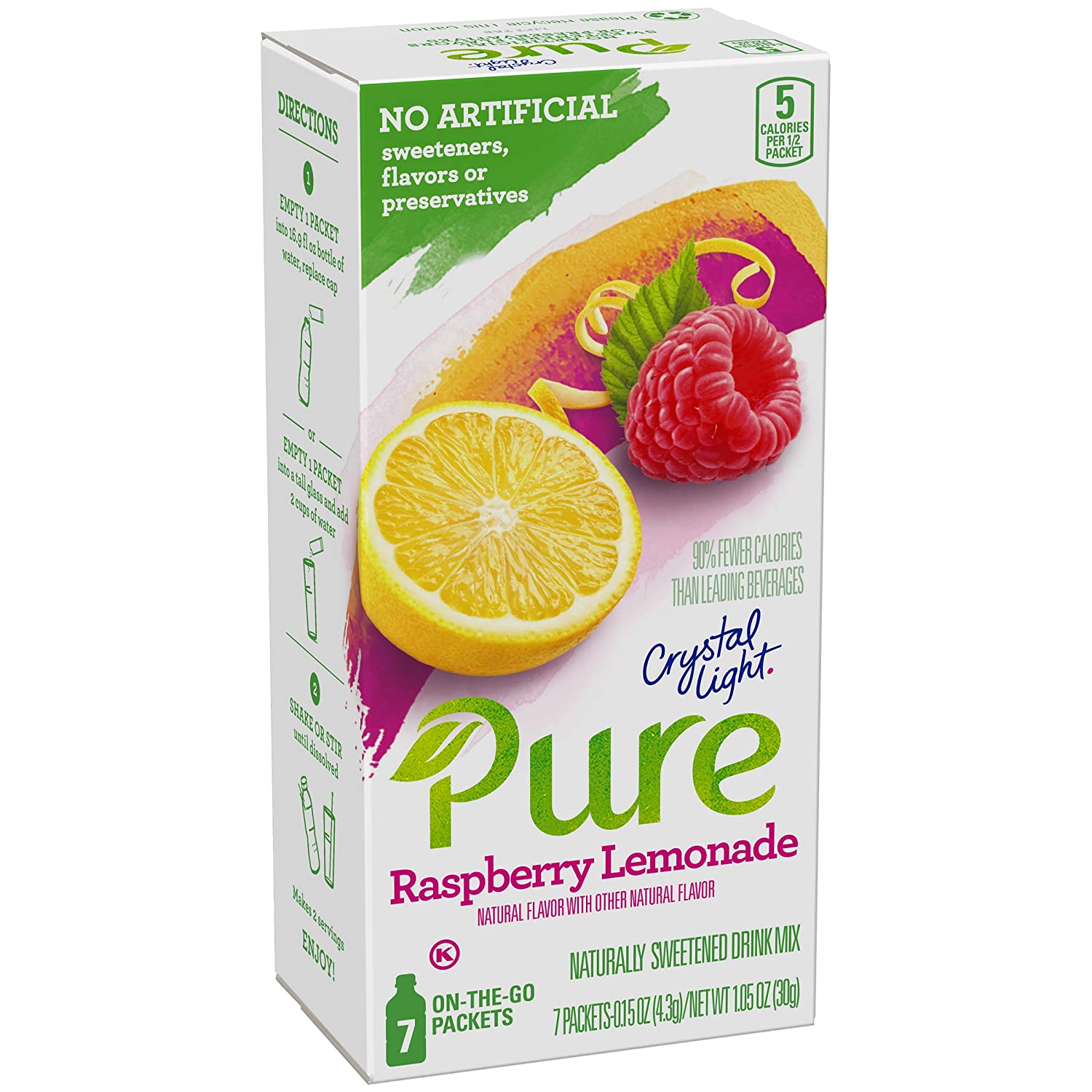 Crystal Light Pure Raspberry Lemonade On-The-Go Powdered Drink Mix 84 Count
