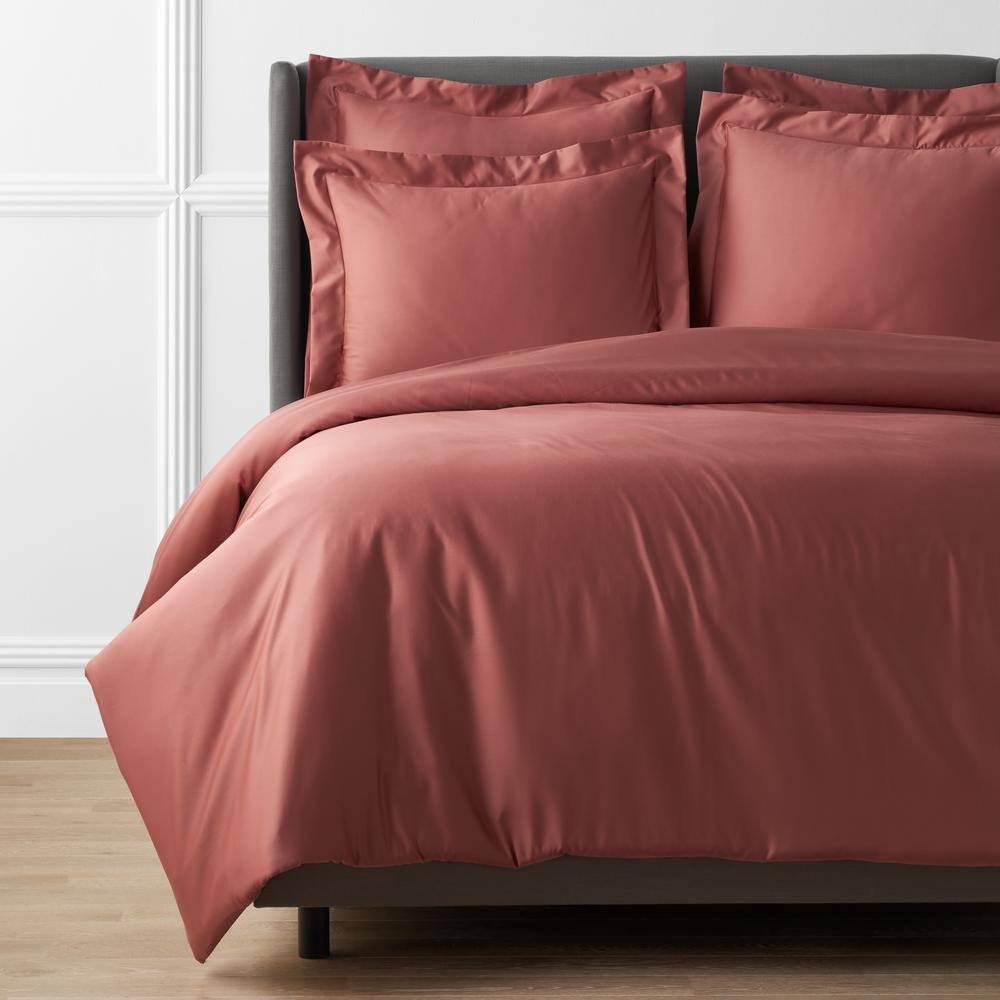 The Company Store  Legends Hotel Supima Cotton Wrinkle-Free Burnt Sienna Sateen Standard Pillowcase (Set of 2) - Burnt Sienna