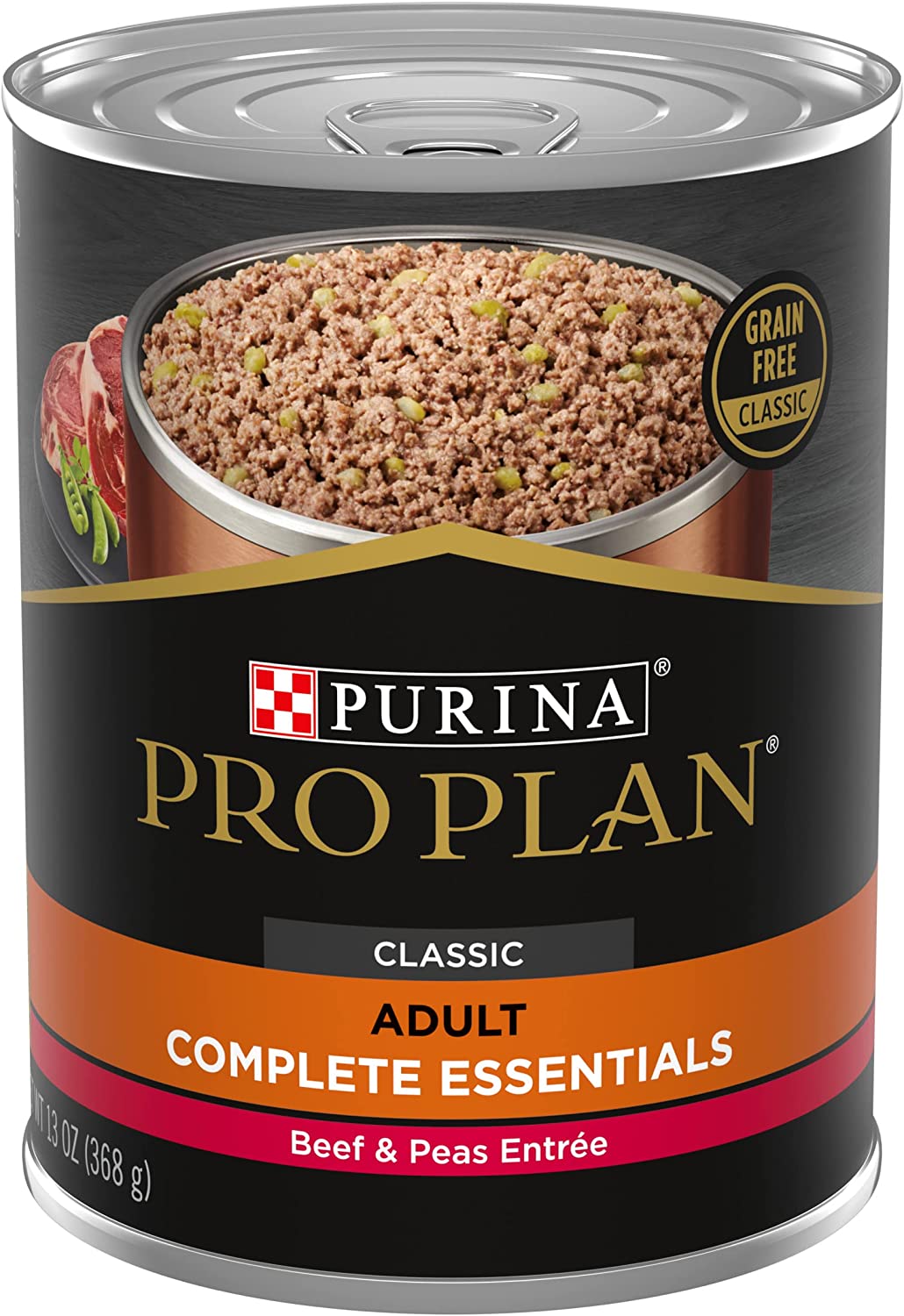 Purina Pro Plan Savor Grain-Free Adult Beef & Peas Entree Canned Dog Food 13-oz can case of 12