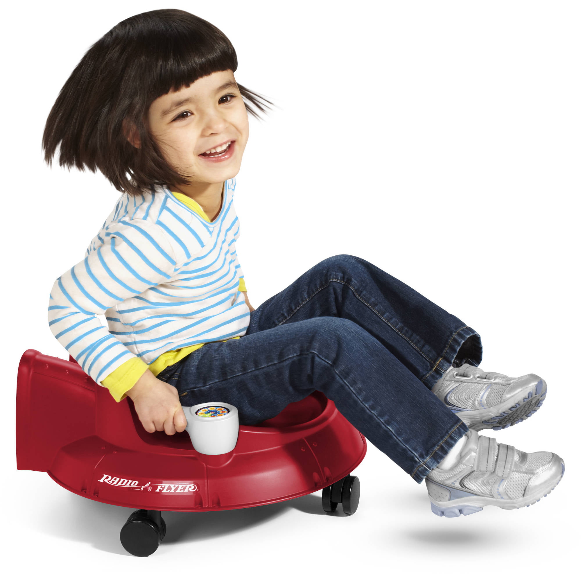 Radio Flyer. Spin ‘N- Saucer. Caster Ride-on for Kids. Red