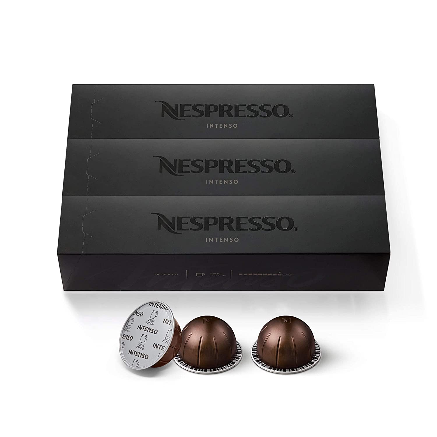 Nespresso Capsules VertuoLine. Intenso. Dark Roast Coffee. 30 Count