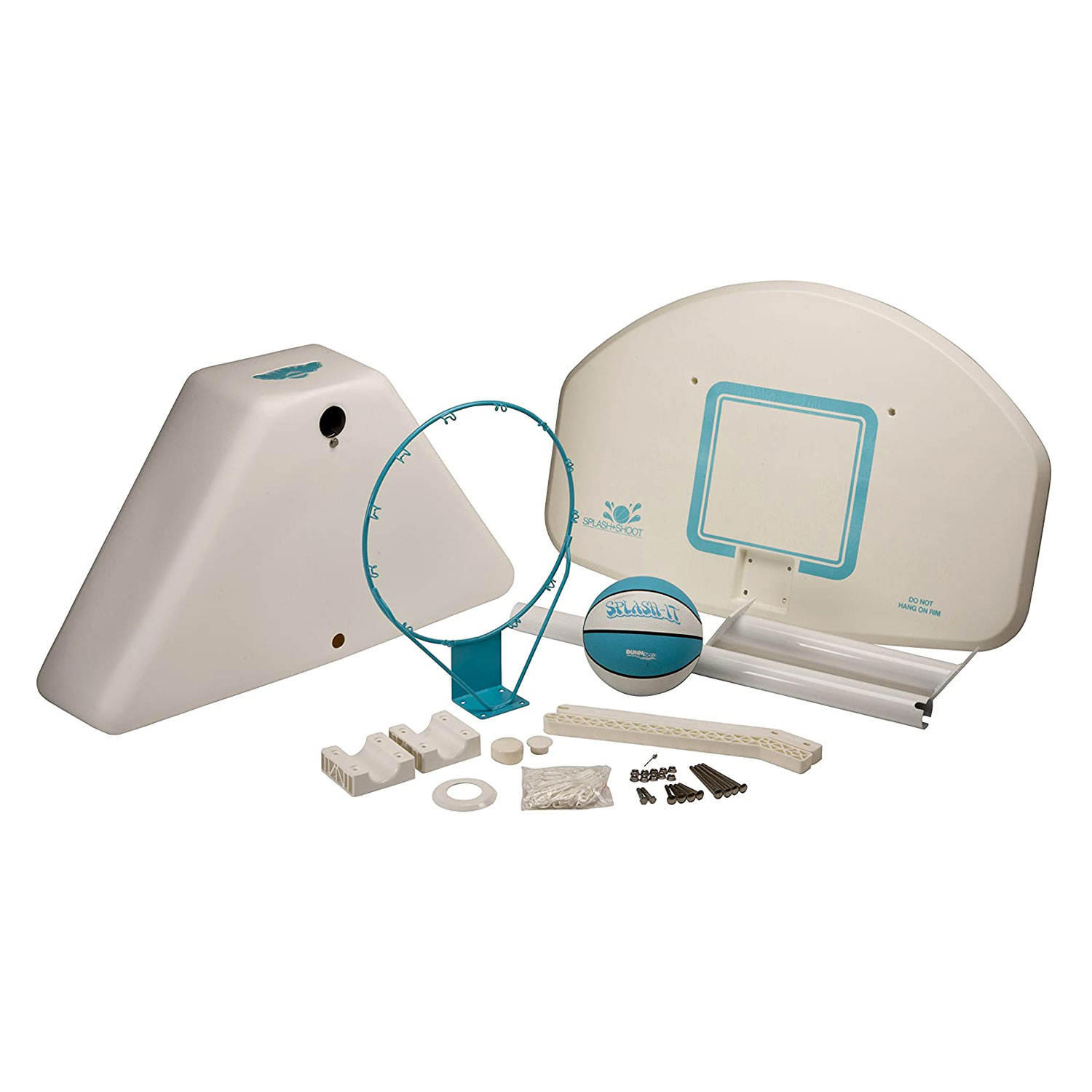 Dunn-Rite Products DNPB600 Splash & Shoot Adjustable Height Swimming Pool Basketball Hoop. White