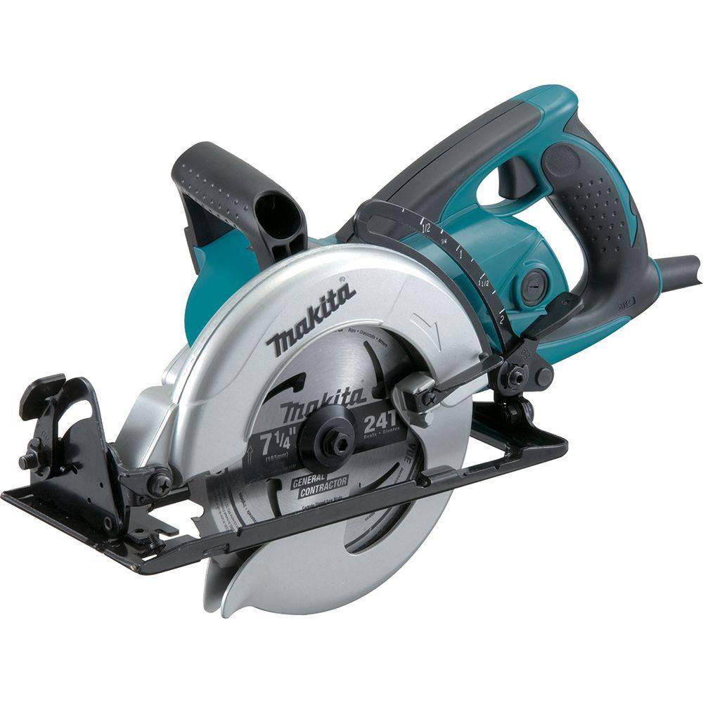 Makita 5477NB 15 Amp 7-1/4 in. Corded Hypoid Circular Saw with 51.5 degree Bevel Capacity and 24T Carbide Blade