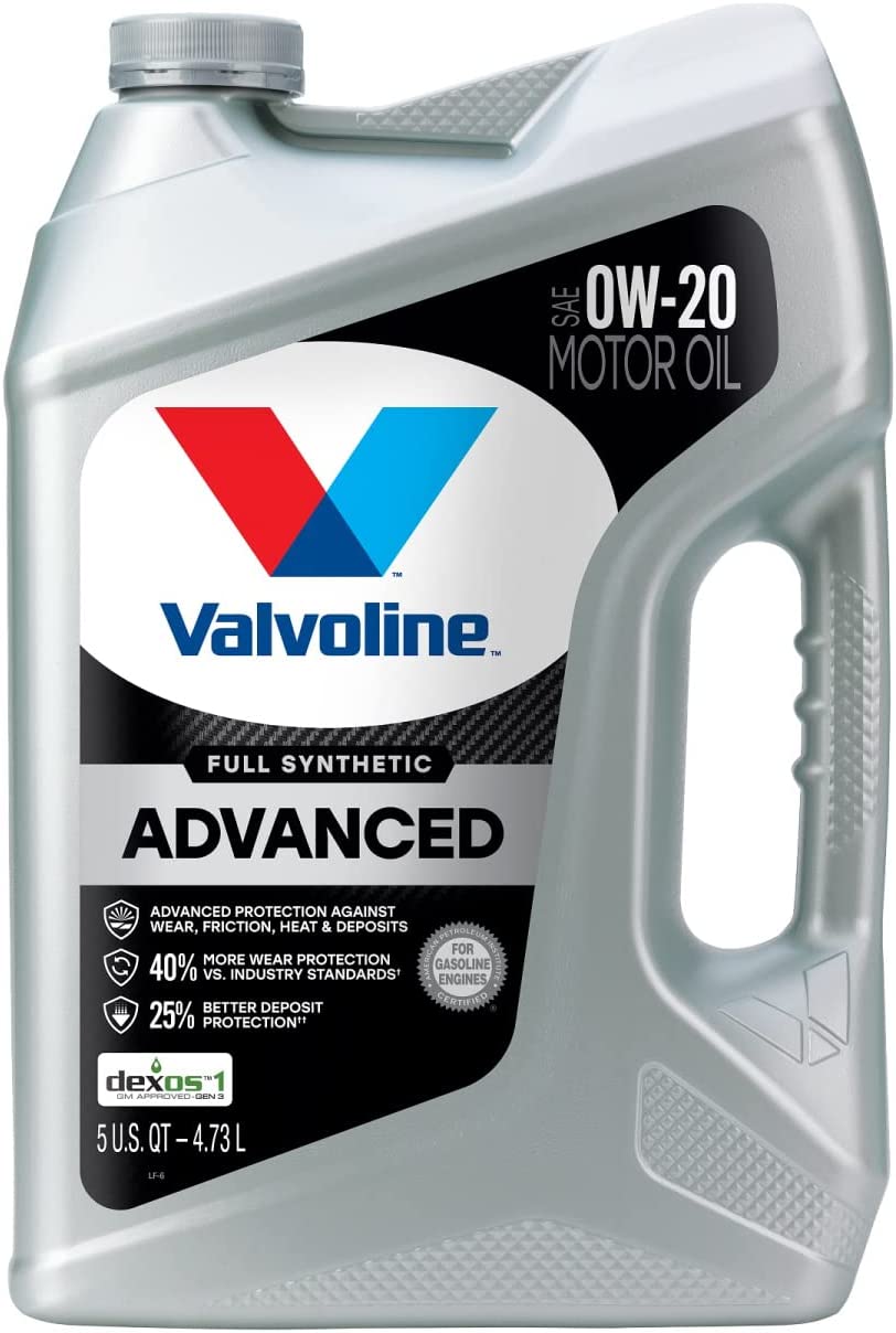 Valvoline Advanced Full Synthetic 0W-20 Motor Oil. 5 Quart