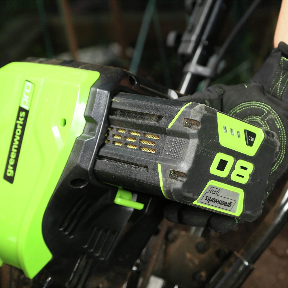 Greenworks Pro 80V 10-Inch Tiller. 2Ah Battery Included. Black And Green 2800302VT
