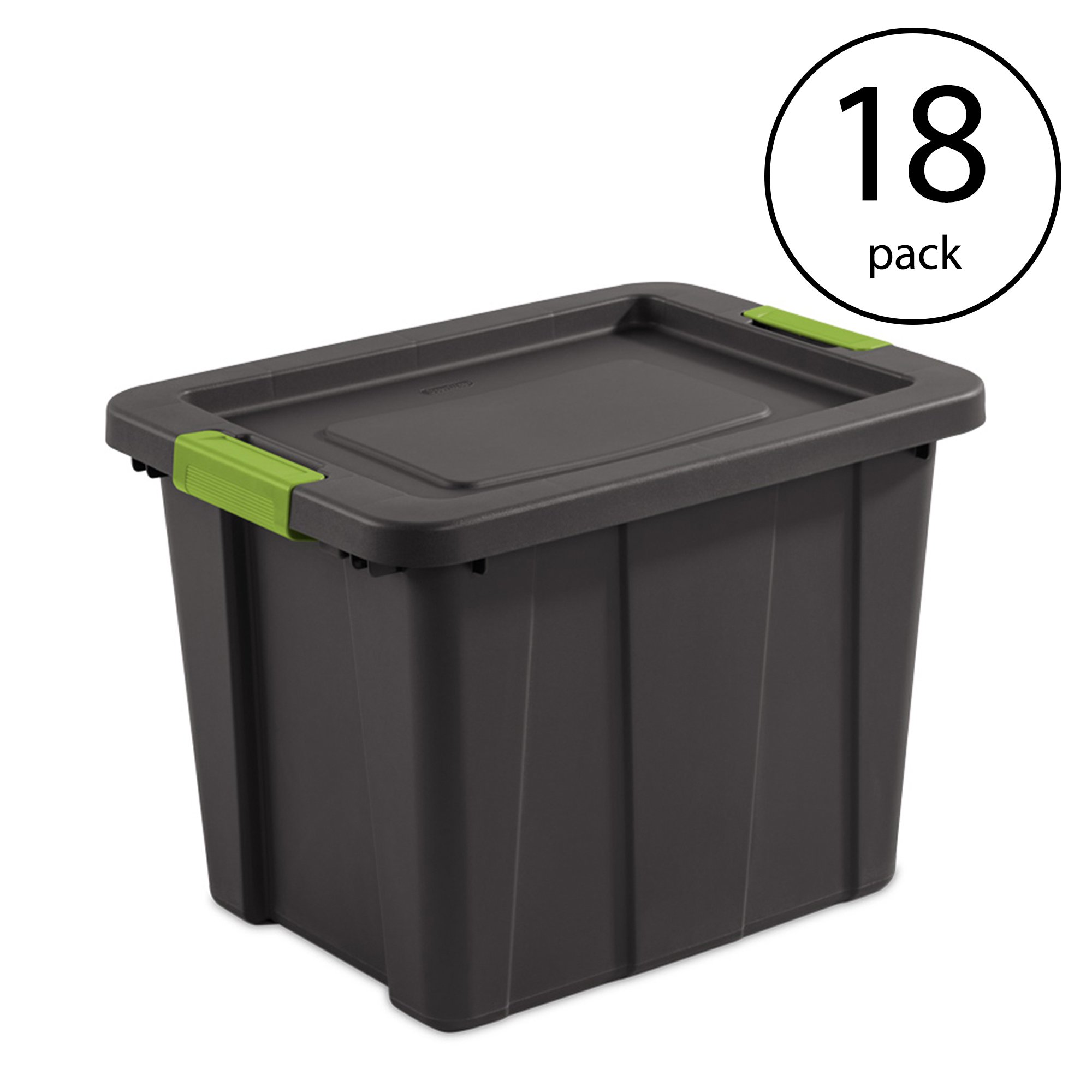 Sterilite Tuff1 Latching 18 Gal Plastic Storage Container & Lid (18 Pack)