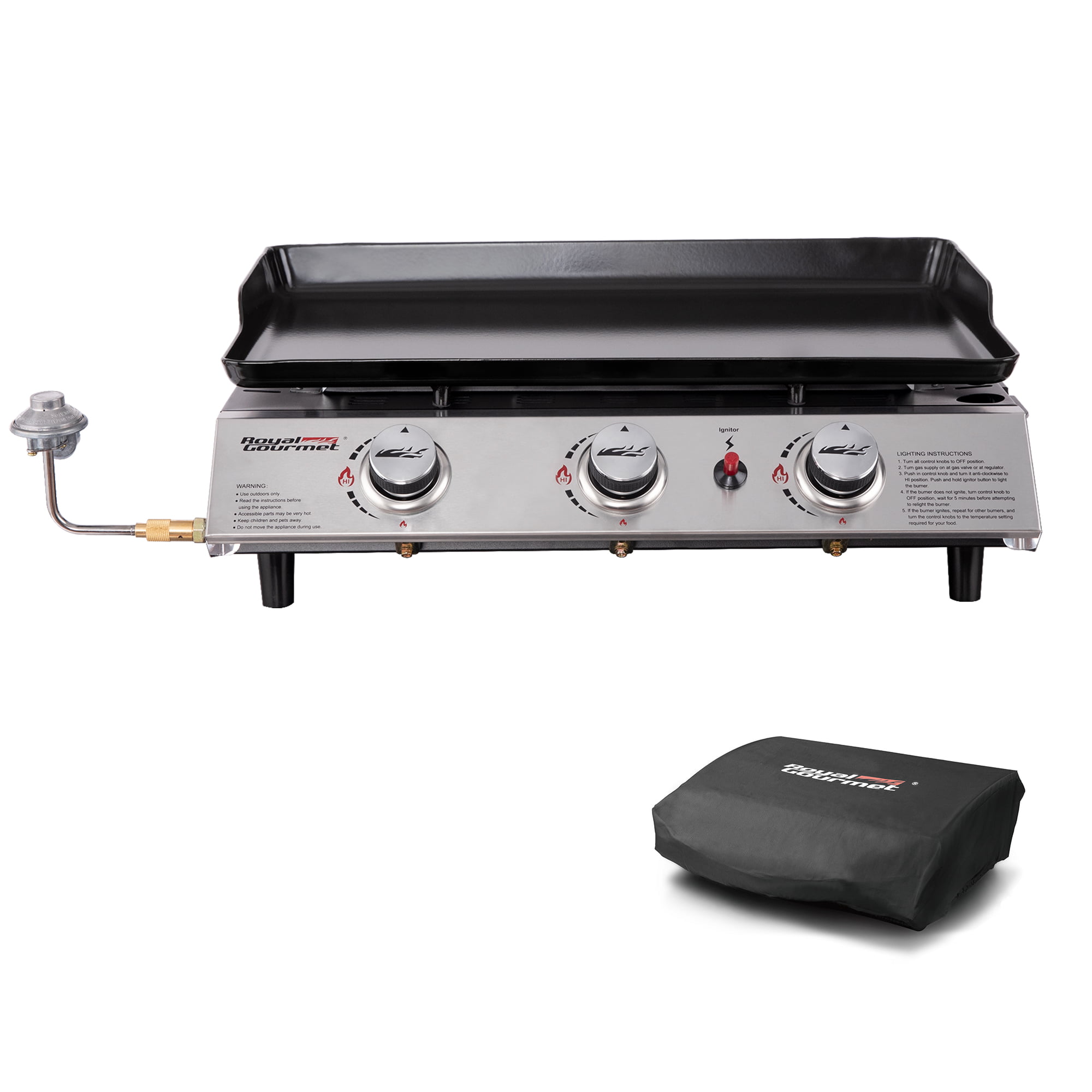 Royal Gourmet PD1302 3-Burner 26.400-BTU Portable Gas Grill Griddle
