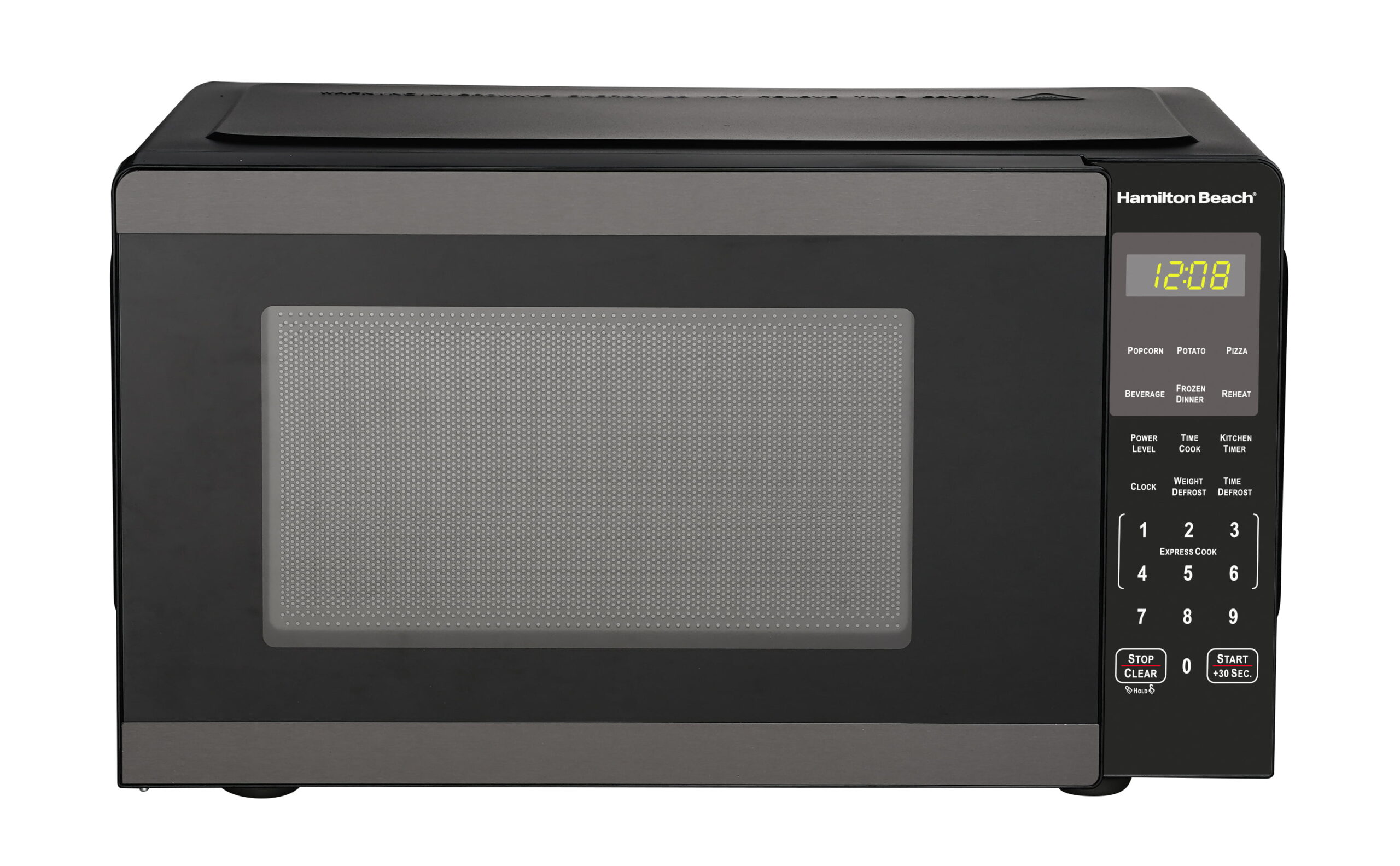 Hamilton Beach 0.9 cu. ft. Countertop Microwave Oven. 900 Watts. Black Stainless Steel