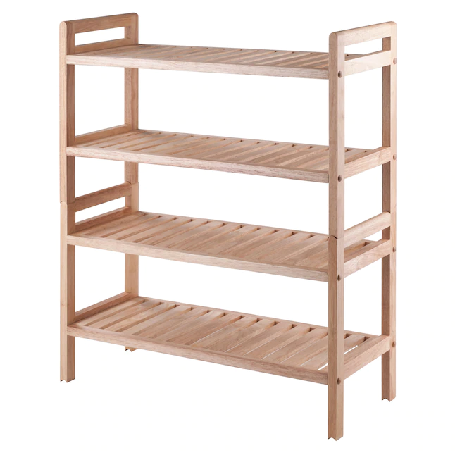 Winsome Wood  Mercury 2-PC Stackable Shoe Rack. Natural Finish