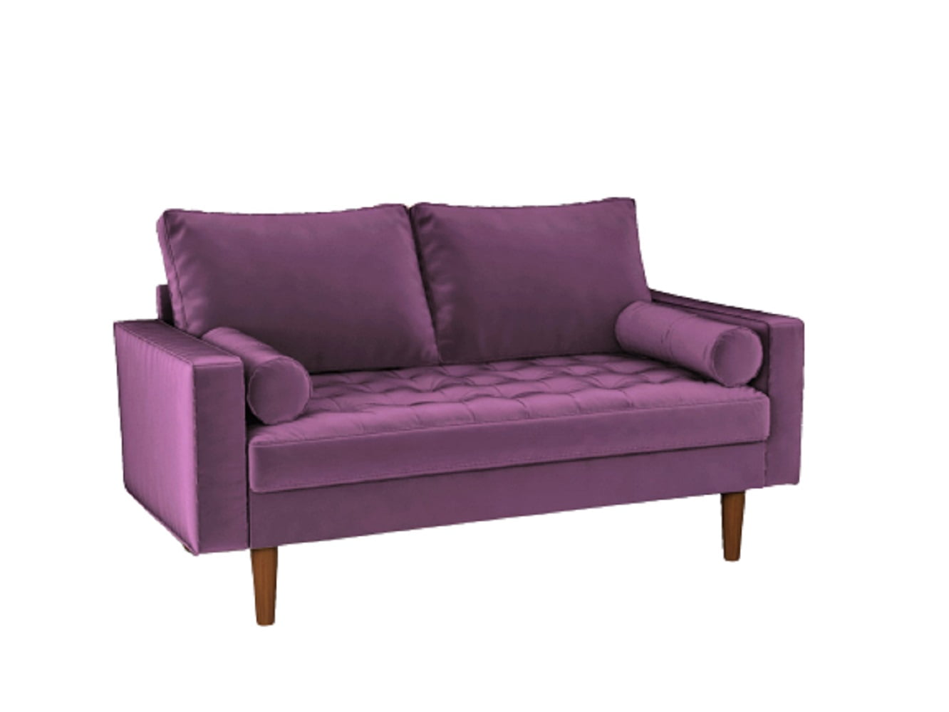 US Pride Furniture Mac Velvet Loveseat. Eggplant
