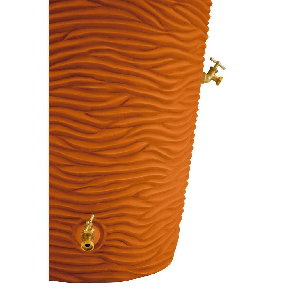 Good Ideas IMP-L50-TC Impressions Palm 50 Gal. Terra Cotta Rain Barrel