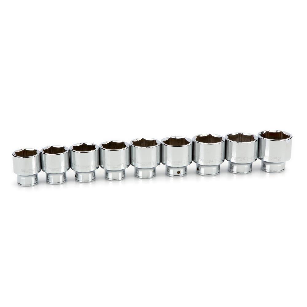 TEKTON SHD93031 3/4 in. Drive 6-Point Socket Set. 1-1/2 in. - 2 in. (9-Piece)