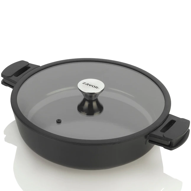 ZAVOR  2-Piece Noir 13-in Ceramic Cooking Pan with Lid. 6 Qt Sauté Pan