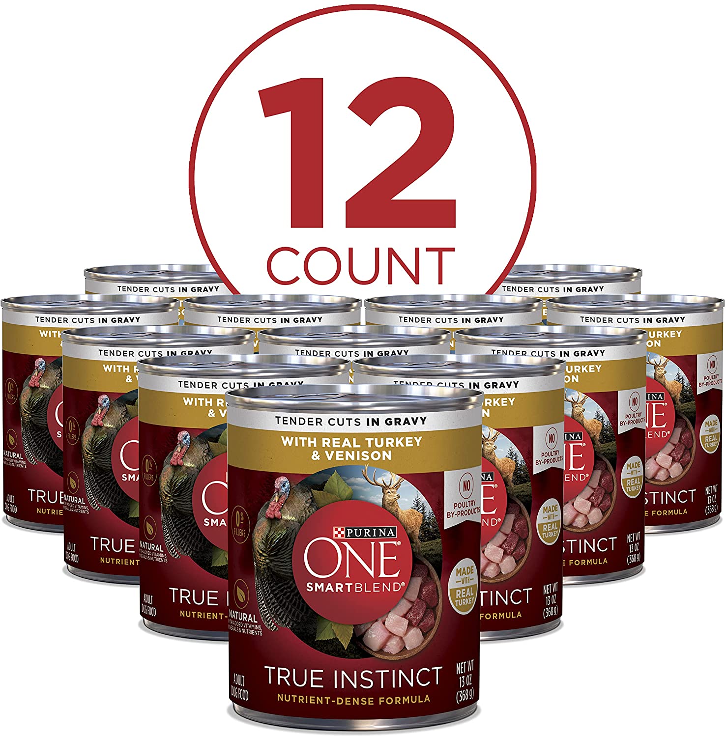 Purina ONE SmartBlend True Instinct Adult Canned Wet Dog Food. Gravy. True Instinct - Turkey & Venison