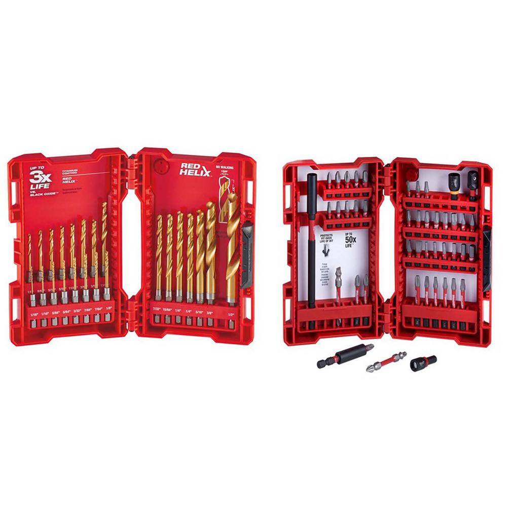 Milwaukee 48-89-4631-48-32-4023 SHOCKWAVE Impact Duty Titanium Drill Bit and SHOCKWAVE Impact Duty Steel Driver Bit Set (68-Piece)