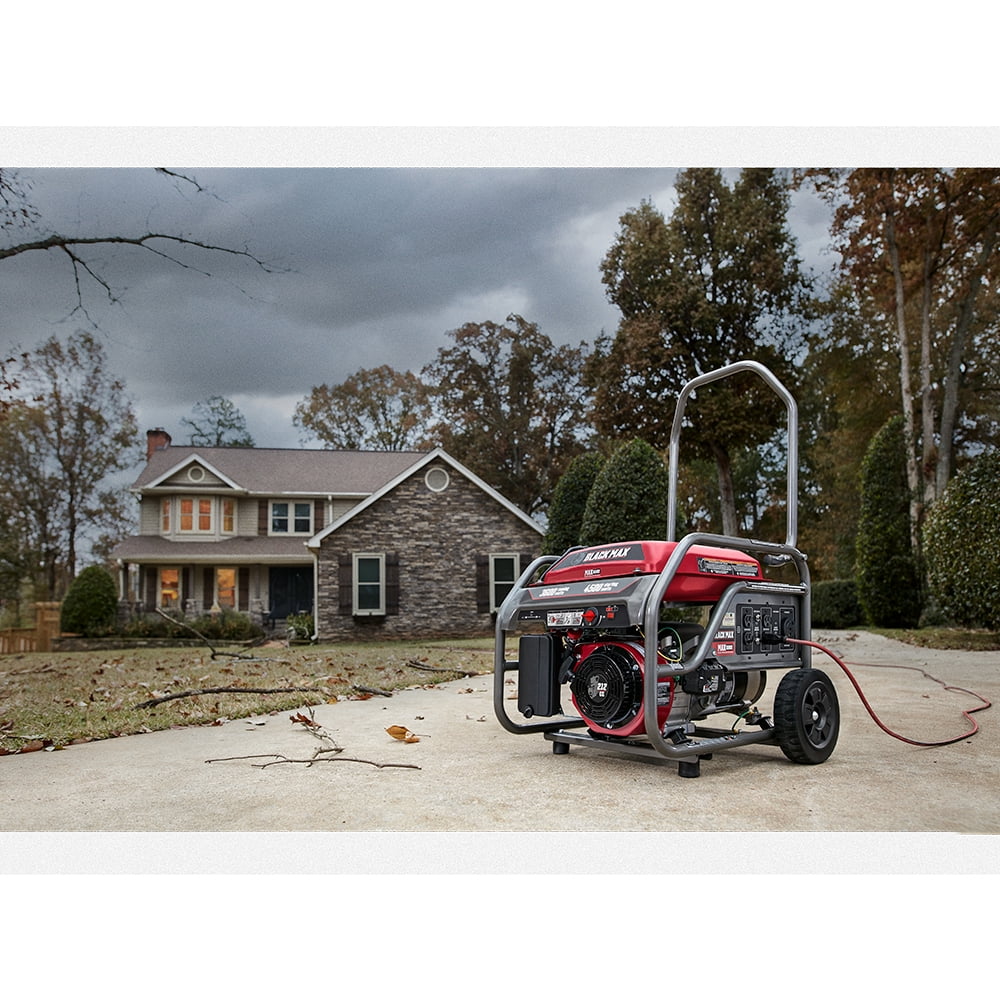 Black Max Portable 3600 Watt Generator with Auto Shutdown. Carb-Compliant