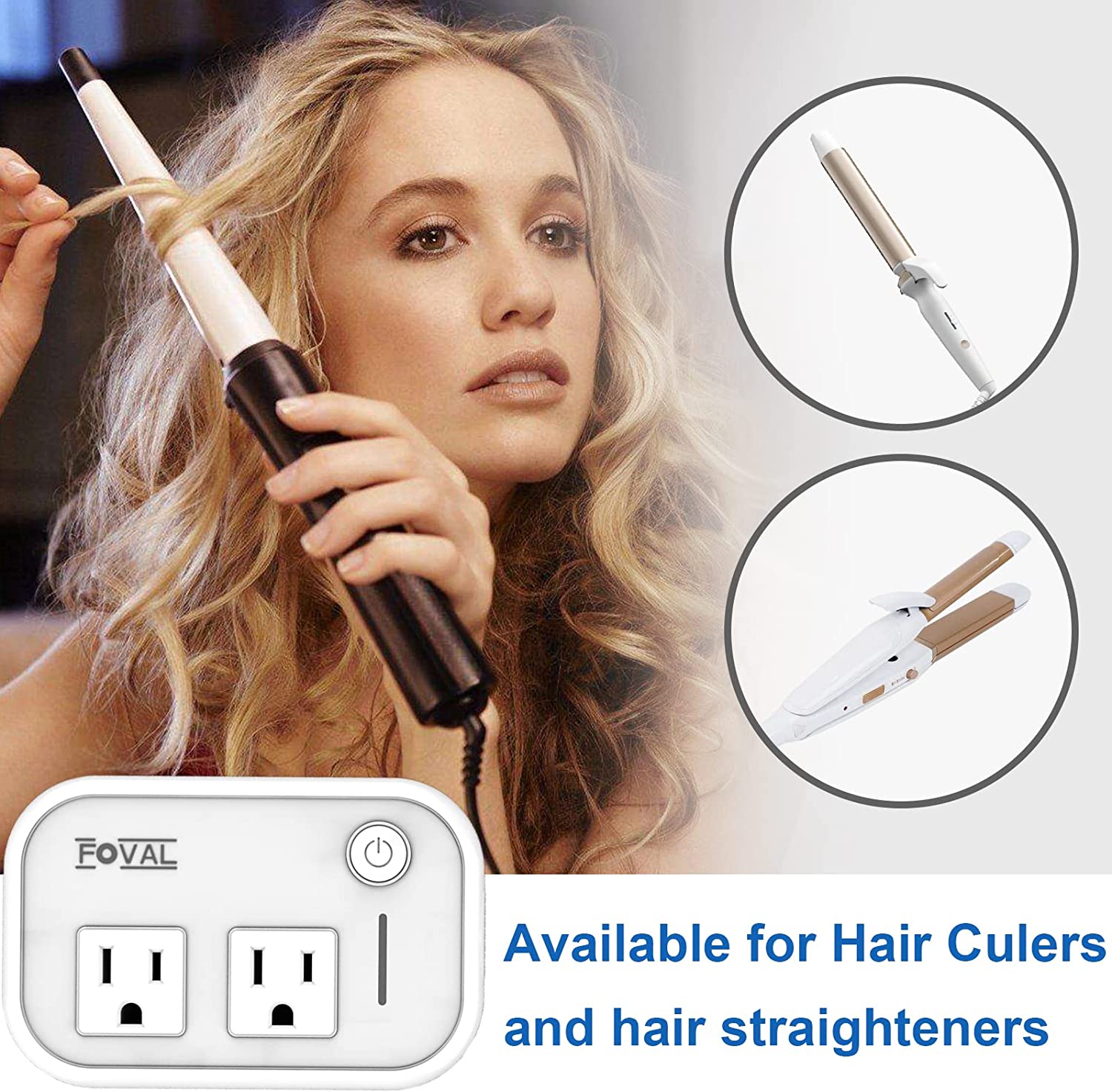 FOVAL Power Step Down 220V to 110V Voltage Converter with 4-Port USB