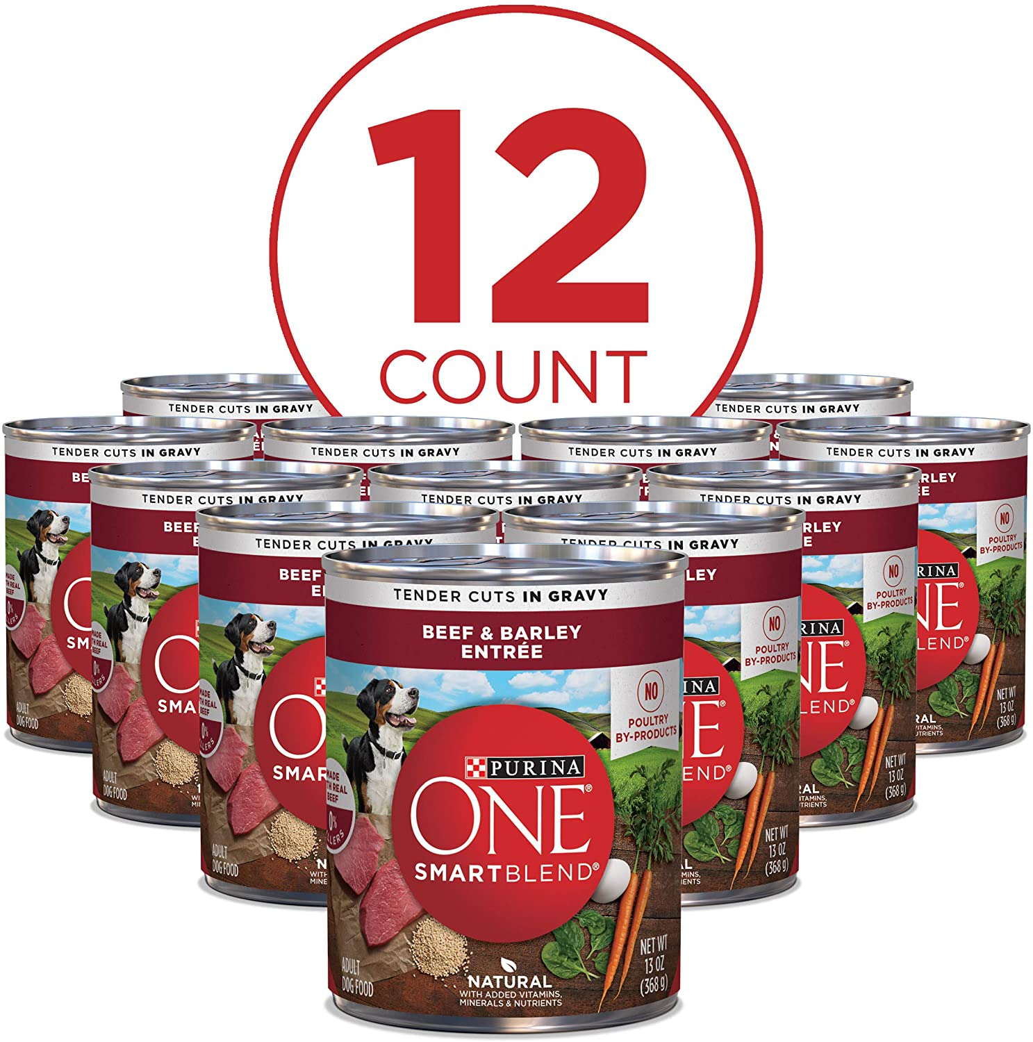 Purina ONE SmartBlend Canned Wet Dog Food. Gravy. Beef & Barley 13oz