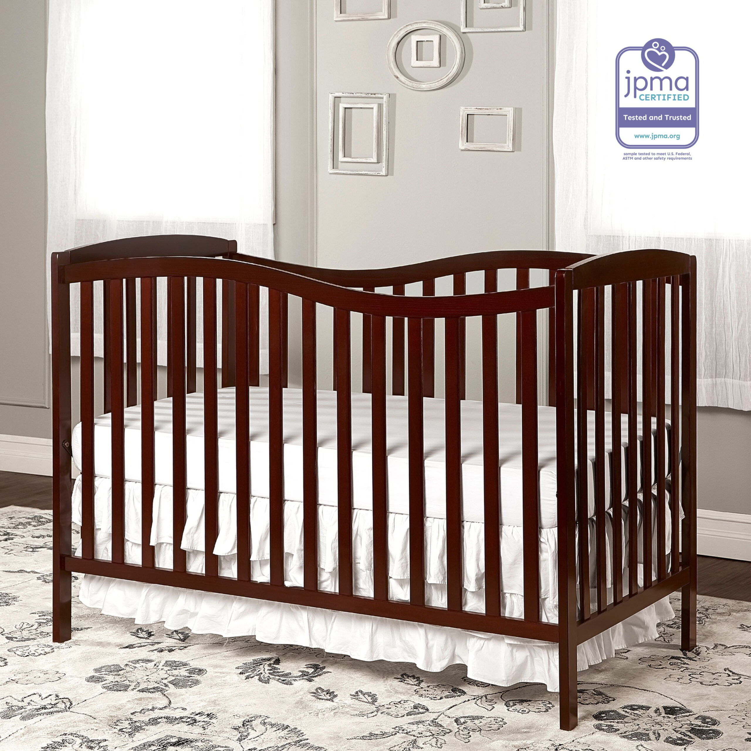 Dream On Me Chelsea 5-in-1 Convertible Crib. Espresso