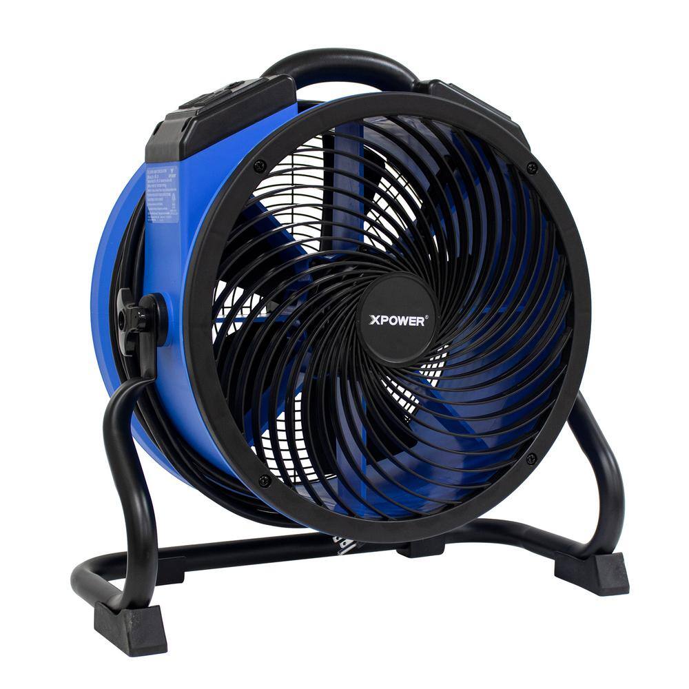 XPOWER FC-300A FC-300A 1/4 HP 2100 CFM 4 Speed Portable Multipurpose 14″ Heavy Duty Shop Fan Air Circulator with Built-in Power Outlets