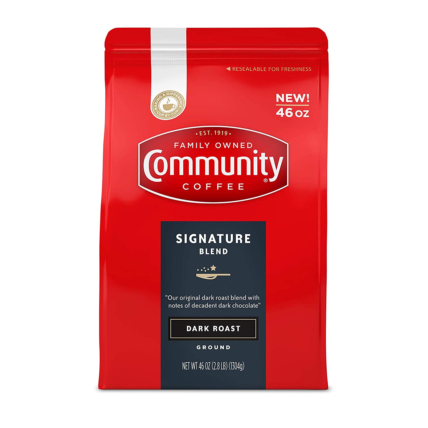 Community Coffee Signature Blend Dark Roast Ground 46 oz Bag