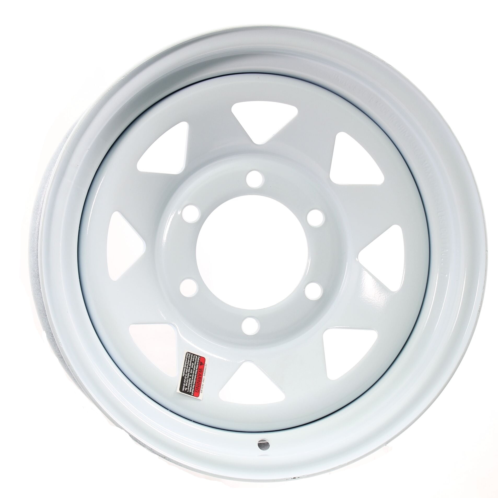 2-Pk eCustomrim Trailer Rim 15 in. White Spoke Wheel 15X6 15 x 6 in. 6 Lug Hole